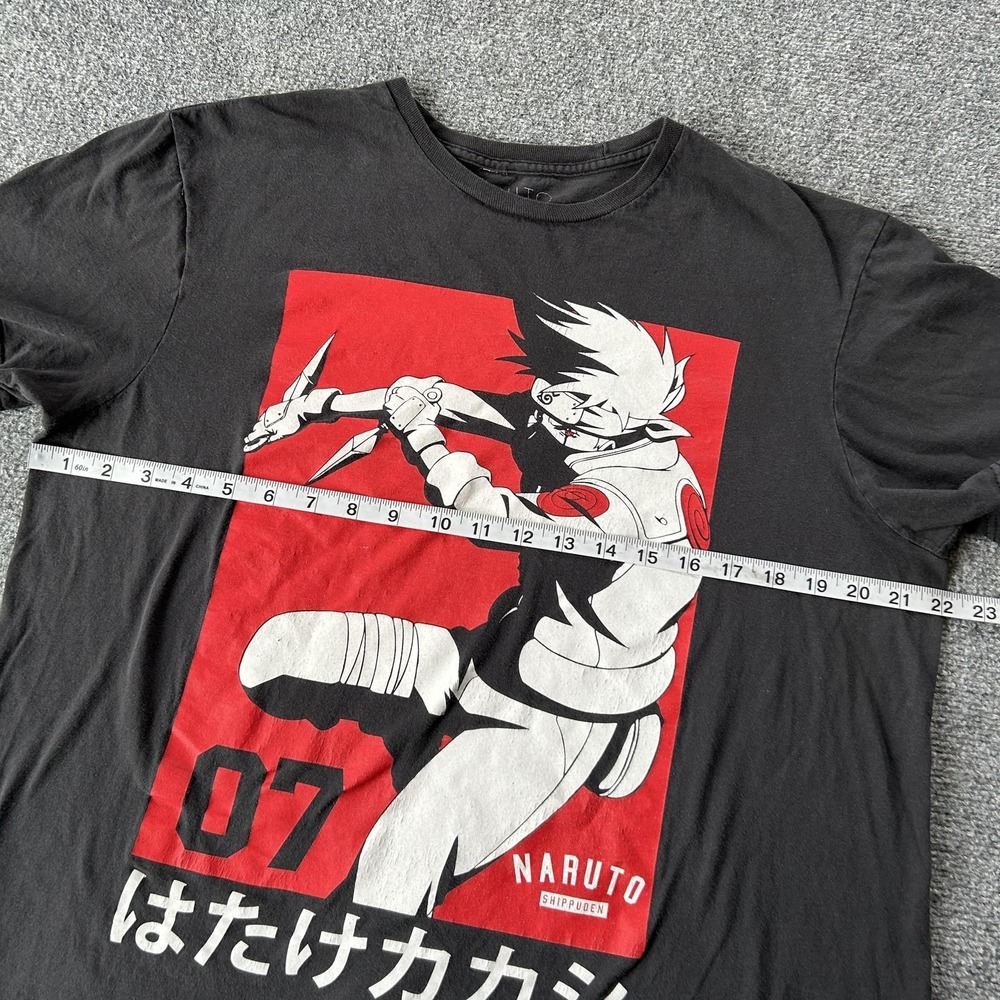 Kakashi Hatake Shirt Mens Large Black Naruto Shippuden‎ Collection Graphic Tee - Picture 6 of 8